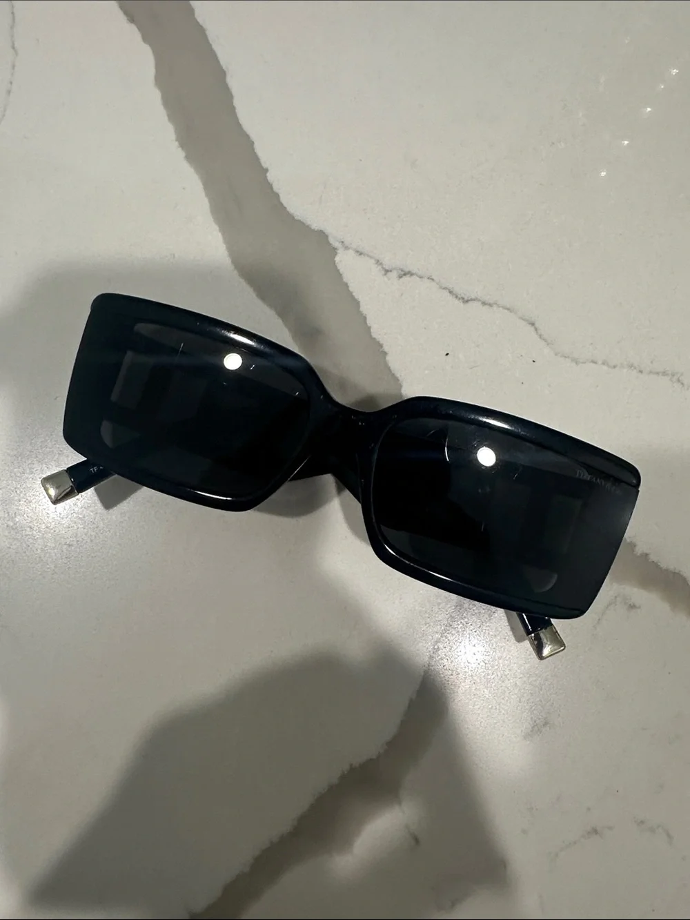 Women’s Black Sunglasses with Gold Accents